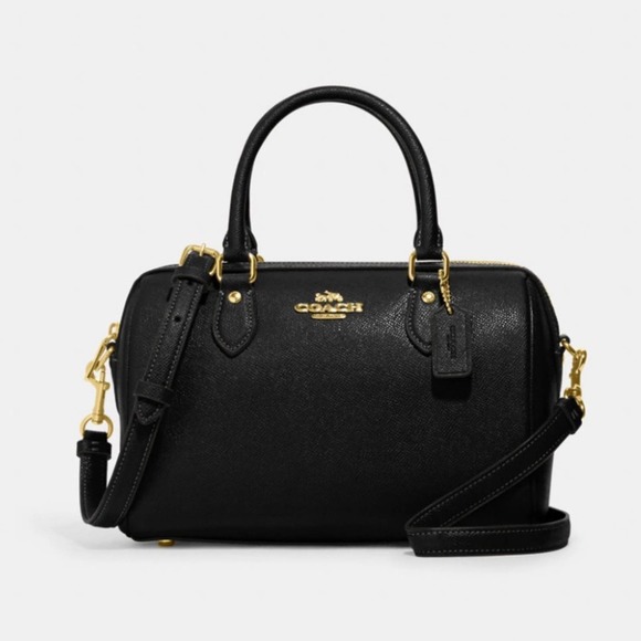 Coach Handbags - NWT Coach Rowan Satchel/ Black / Leather-Gold